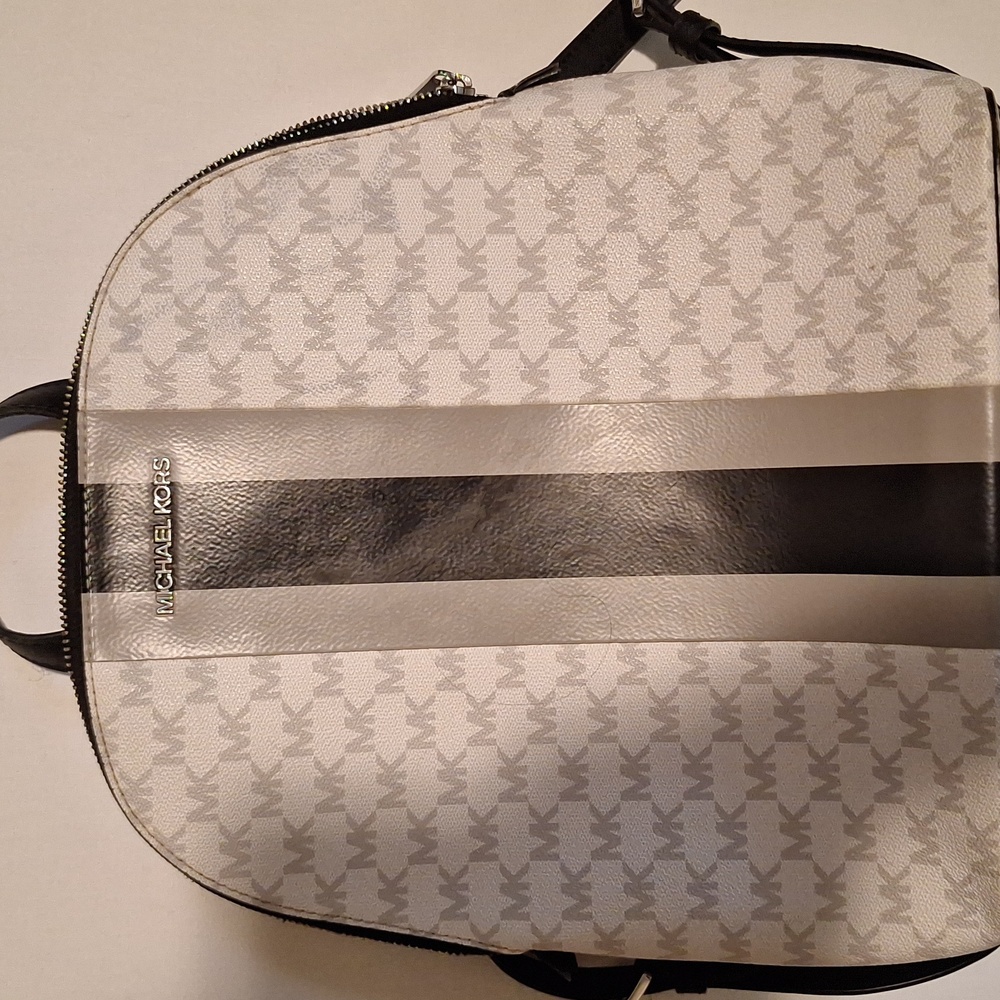Michael Kors Monogram Black and White Backpack